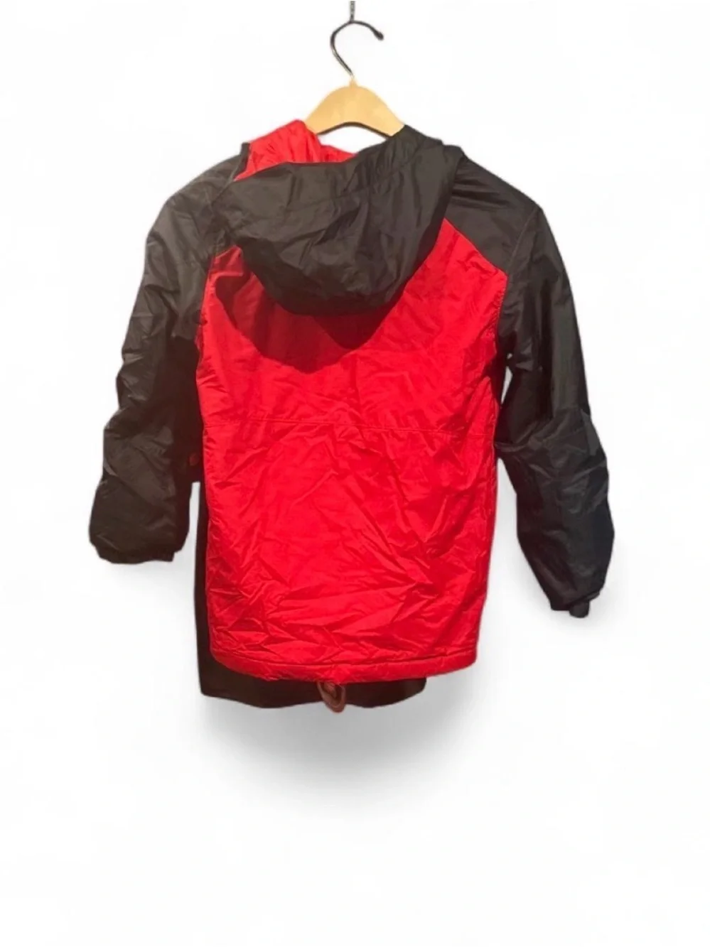Columbia Red Hooded Jacket with Black Accents